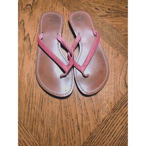 Vineyard vines sandals flipflop size 8 pink beach school SS 103